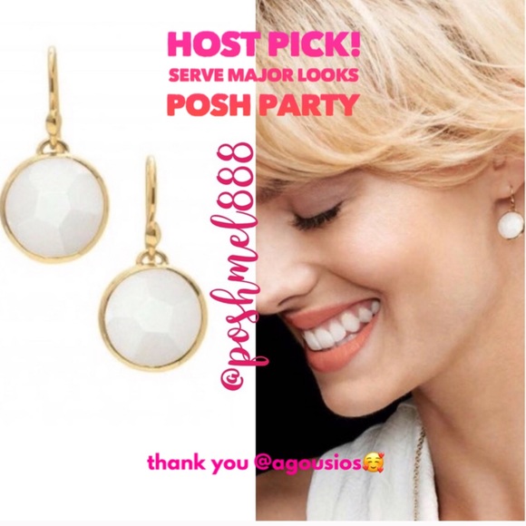 Stella & Dot Jewelry - Stella & Dot | Retired Isla White Delicate Drop Dangle Earrings